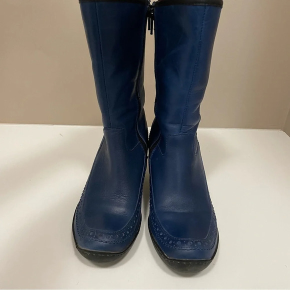 Eject Blue Leather Women’s Boot  in US 6 or EU 36 Made in Portugal - Picture 3 of 14